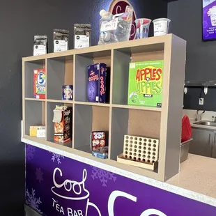 Games. They also have a brew your own tea