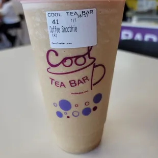 Coffee smoothie. Like 32 oz! Huge for $6.50!