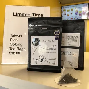 New product limited time Oolong tea/Milk tea tea bag $12