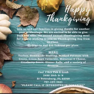 Thanksgiving Advertisement