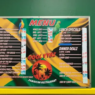 Daily menu board