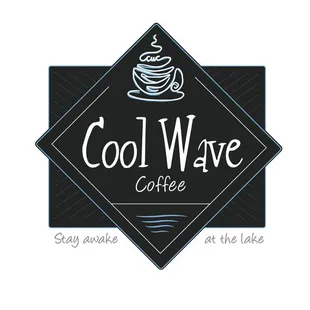 the logo for cool wave coffee