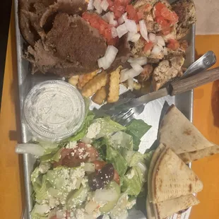 Meat lovers dinner plate