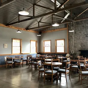 The inside of the brewery, very spacious.