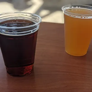 Wigglesworth's Tavern (dark mild) and Swim Advisory (juicy IPA)