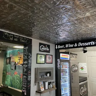 the interior of a gelato bar