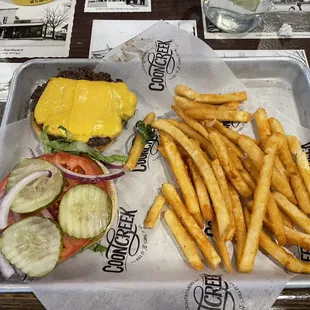 1/4 lb burger with fries