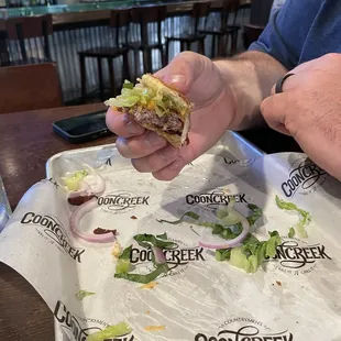 Leftover burger (forgot to take any pics before - it was so good!)