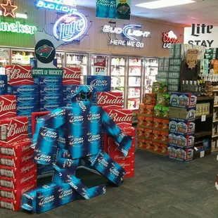 the inside of a liquor store