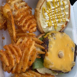 Asked for a good cheeseburger and fries, they did not disappoint