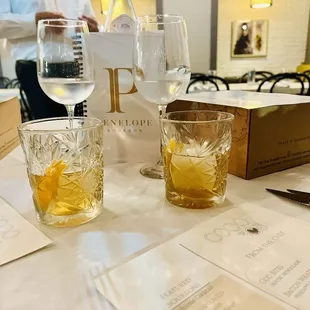 Old fashioned made with Yellowstone whiskey