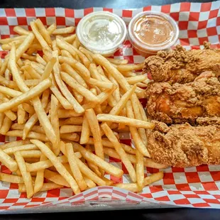 Chicken tenders and fries