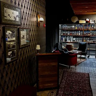 the bar area