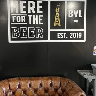 a brown leather couch