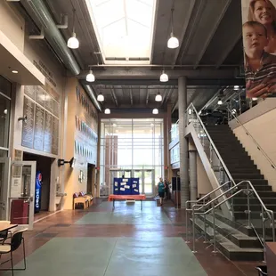 Front lobby with the Welcome Center on the right.