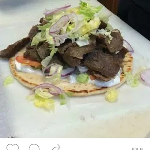 a plate of food on a table