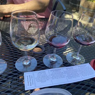 Red and white flight