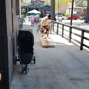 Corn hole game on the side!