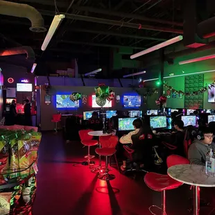Our Main floor full of gamers enjoying our top level gaming pc's