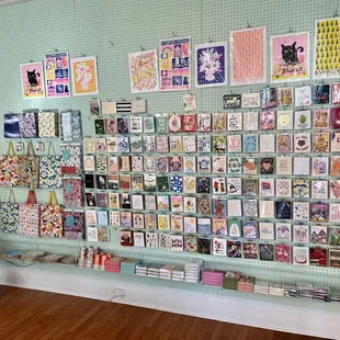 Wall of greeting cards