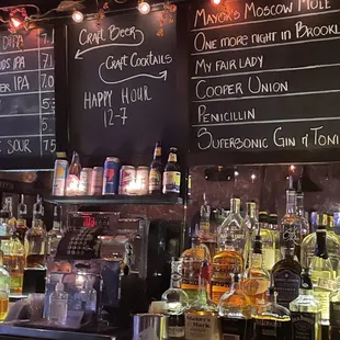 The most deceiving happy hour signage. None of these drinks are happy hour.