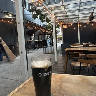 Guinness ($9.80), and the outdoor seating area
