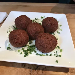 Beet & Cashew Fritters