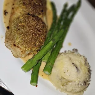 Pistachio crusted grouper