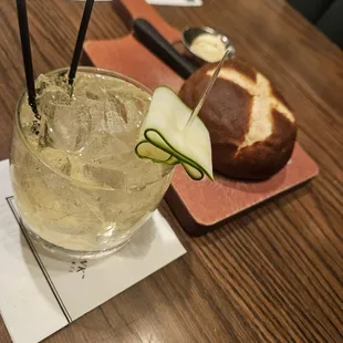 drink, sandwiches