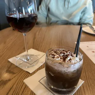 Hard BOOZY ICED COFFEE and a Pinot Noir