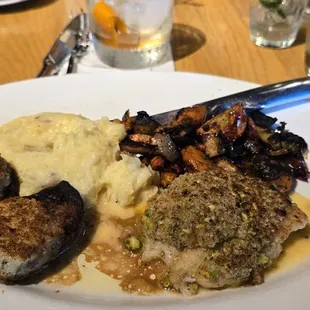 Steak medallions and grouper