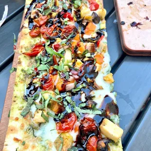 Roasted Vegetable &amp; Goat Cheese Flatbread