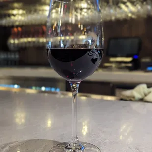  a glass of wine