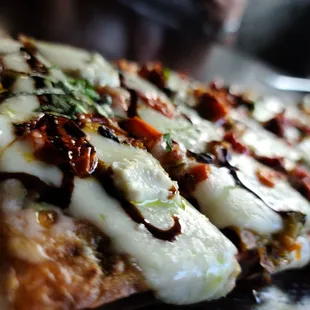 Up close and personal! Veggie Flat Bread.