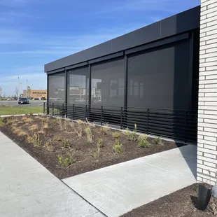 Parking Lot view of Patio Space
