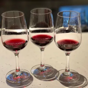 Red wine samples