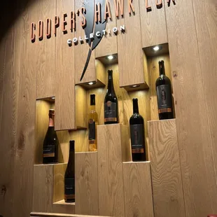  wine bottles on display