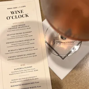 Happy Hour Menu (Summer 2024)