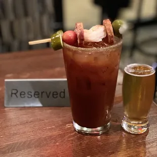 Cooper's Hawk Bloody Mary the cheddar cheese cube was missing from the skewer but I didn't sweat it...THIS TIME.