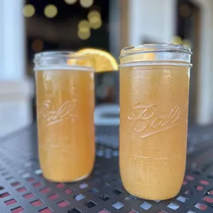 two glasses of lemonade