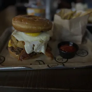Brunch burger was a great mix of sweet and salty!
