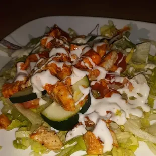 Buffalo chicken ranch salad! The best in town