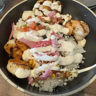 Southwestern shrimp bowl