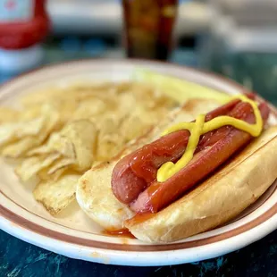 Kosher Beef Hot Dog &amp; Chips