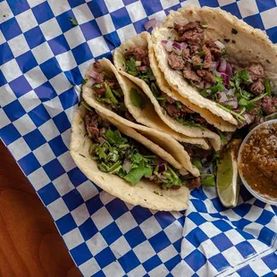 Handmade Tortillas, Carne Asada tacos