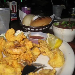 Combo Fried Oyster And Shrimp Dinner