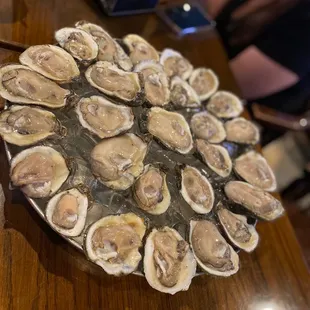 Raw oysters