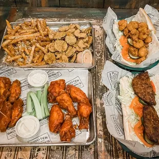 a variety of food items
