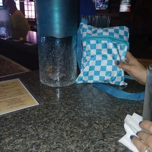 Friends purse matches the candles