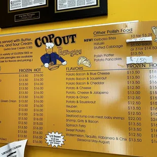 Inside menu